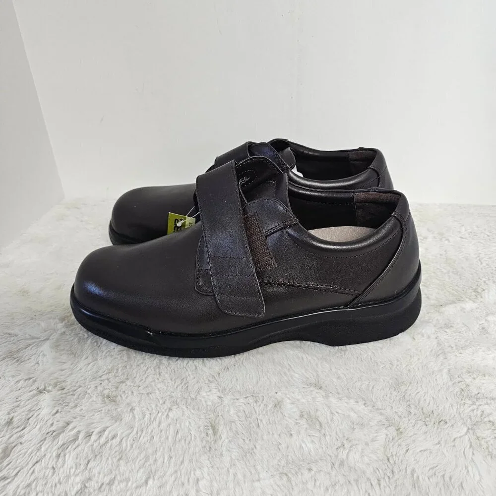 NWT Men's Apex Brown Ambulator Single Strap Casual Comfort Orthopedic Shoe 10.5W